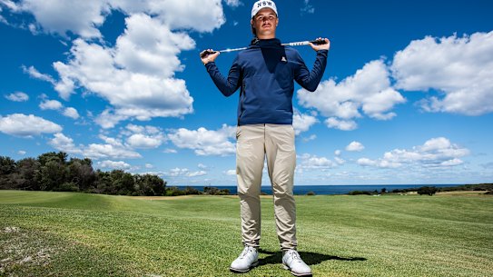 Harrison Crowe back at his home course, St Michaels in Little Bay.