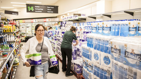 Coronavirus hoarding has helped push inflation to its highest level in almost 6 years as shoppers paid a premium for their toilet paper and sanitiser.