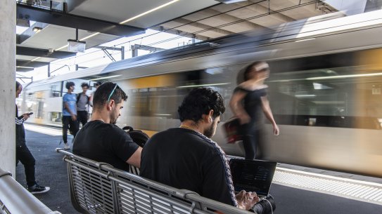 Trains at Redfern Station … they will run as normal this weekend after the government and unions reached a deal.