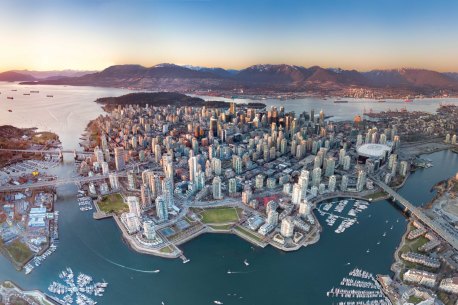 A panoramic drone view of Vancouver downtown. credit: istock
one time use for Traveller only
For David Whitley's third cities traveller 10