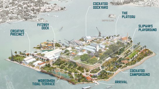 The draft concept plans, published for community feedback, include a series of “distinct but interconnected” areas.