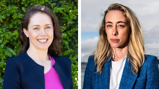 Liberal women Monica Tudehope and Georgia Ryburn are running in next month’s byelections.