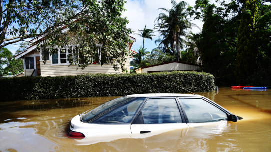 A scene from Lismore’s devastating flood last week.