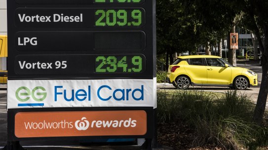 Petrol prices on the rise.
