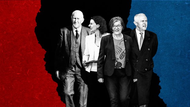 Reclaiming the centre: Malcolm Fraser thought the Liberal Party lost its way; Allegra Spender captured a blue-ribbon seat; Cathy McGowan showed how independents could win; Malcolm Turnbull says Liberals have been chasing voters to the right.