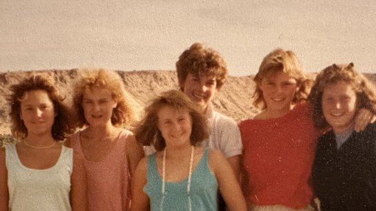 Kate Halfpenny at her Year 12 camp in 1984.