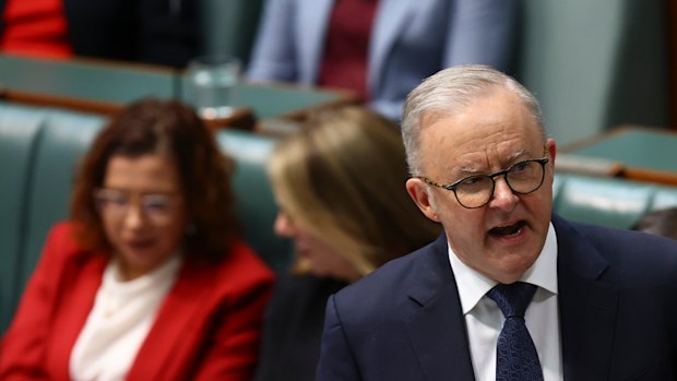 Prime Minister Anthony Albanese during the first Question Time of the 48th parliament in the House of Representatives at Parliament House in Canberra on Wednesday.