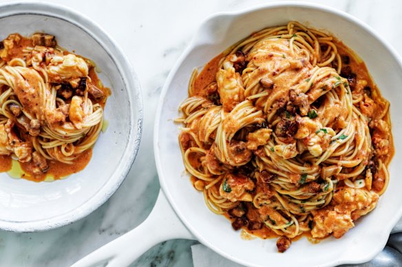 Neil Perry's lush lobster pasta.