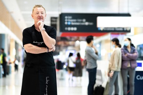 Luke Mangan at Sydney Airport.