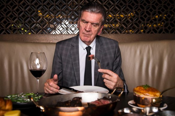 AFR. Life and Leisure. 20th of March 2018. Terry Durack tries the $600 steak at Black Bar & Grill. Story: Jill Dupleix and Terry Durack. Photo: Dominic Lorrimer
