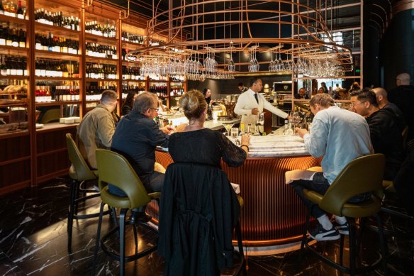 Twelve guests can sit at the bar of  upscale butcher Victor Churchill if they’d rather not cook their own steak.