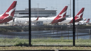 Qantas shares fell on Monday.