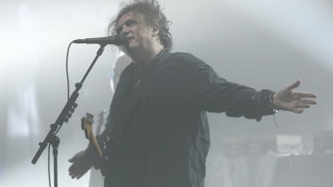 Robert Smith of The Cure performs at the Opera House on Friday.