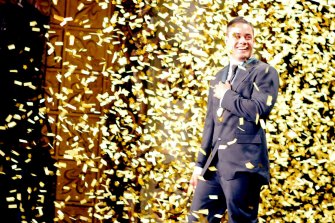 Jarryd Hayne after he was crowned the 2009 Dally M Player of the Year.