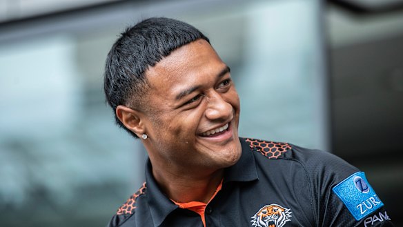 Teen tyro: Wests Tiger half Latu Fainu.