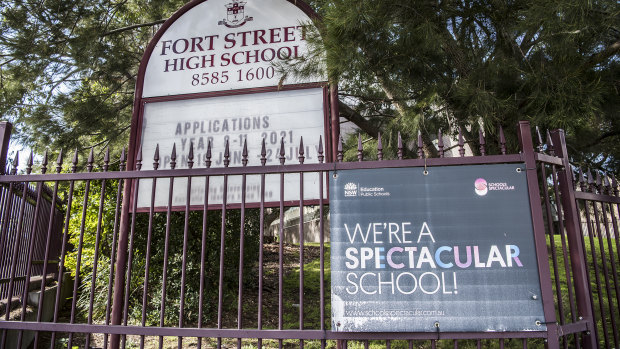 Fort Street High School in Petersham.