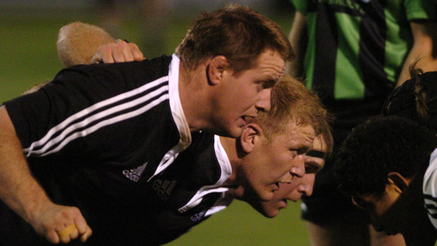 Campbell Johnstone (left) played three Tests for the All Blacks in 2005.