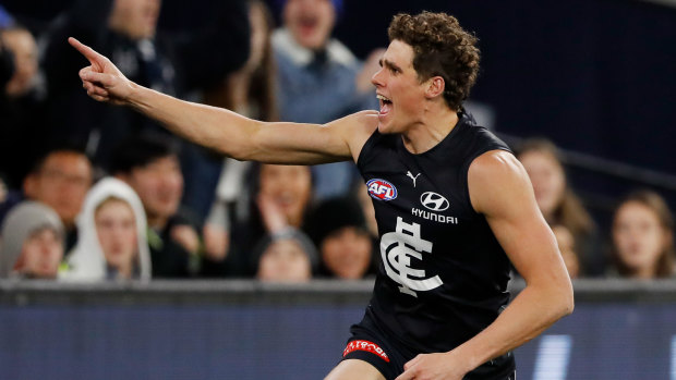 Charlie Curnow has been in blistering form for the Blues this season.