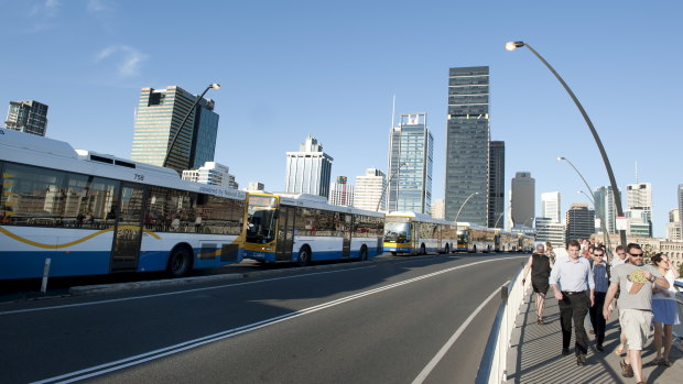 Victoria Bridge will be converted to a green bridge as part of the Brisbane Metro project.