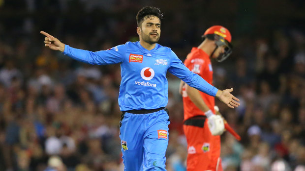 Masterclass: Rashid Khan starred with the bat and ball for the Adelaide Sixers.
