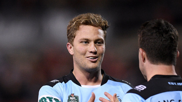 Dynamic duo: Matt Moylan and Chad Townsend have formed a slick combination for Cronulla