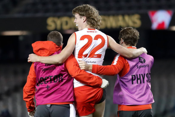 Nick Blakey’s injury looms as a big blow for the Swans before the finals.
