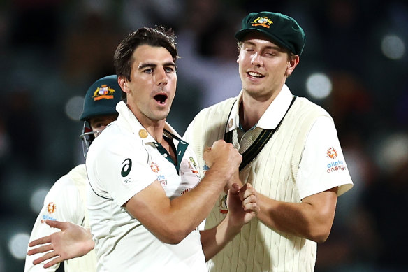 Pat Cummins says the win in Adelaide was up there with Manchester's Ashes victory last year as one of his most satisfying.