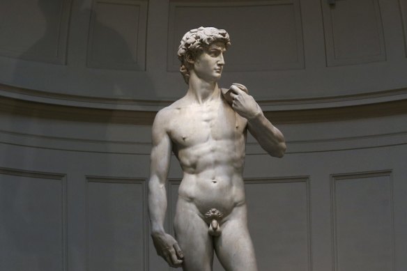 The offending image: Michelangelo’s statue of David. 