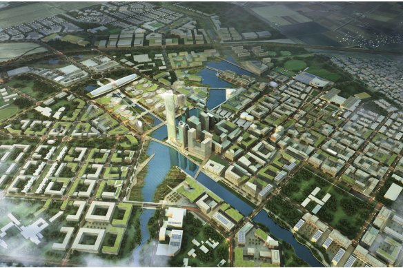 An artist’s impression of land in East Werribee, which was to be turned into an education, research and housing precinct.