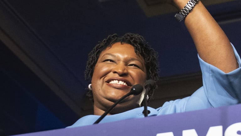 Filed a lawsuit: Georgia candidate Stacey Abrams.