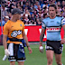 Nicho Hynes leaves the field.