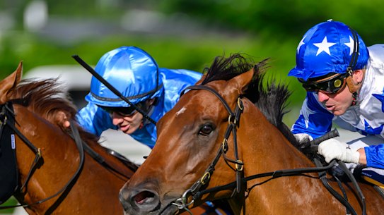 Fire Star, left, is second only to Hidden Wealth at Magic Millions Falvelon at Eagle Farm.