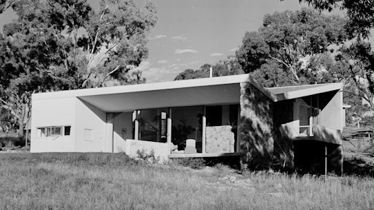 Bowden House in Deakin, pictured in 1956, was the first building designed by Harry Seidler outside Sydney.