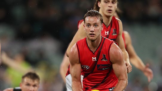 Darcy Parish in action against Port on Sunday.