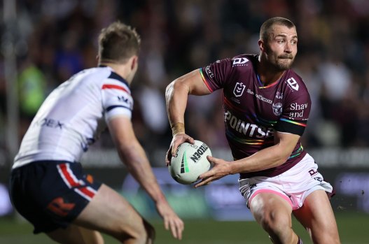Kieran Foran in action for Manly.