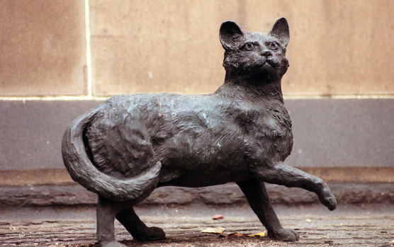 The statue at the Mitchell Library in Sydney of Matthew Flinders' cat,  Trim ... they circumnavigated Australia together.

