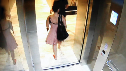 Ms Baker was seen leaving the hotel in a pink dress on Thursday, January 3.