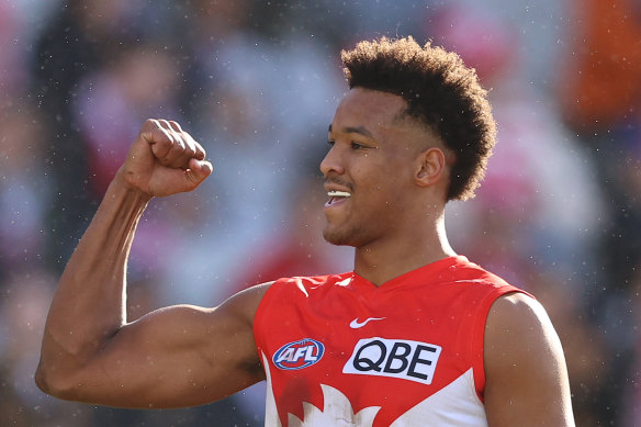 Swans forward Joel Amartey has kept his place after a career high four goals against Hawthorn last Sunday.