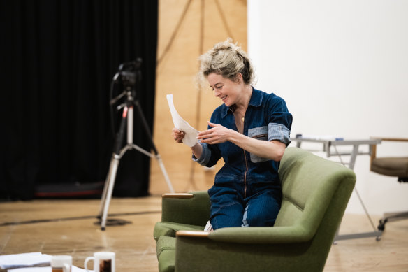 Nikki Shiels during rehearsals for the MTC’s production of Girls & Boys.