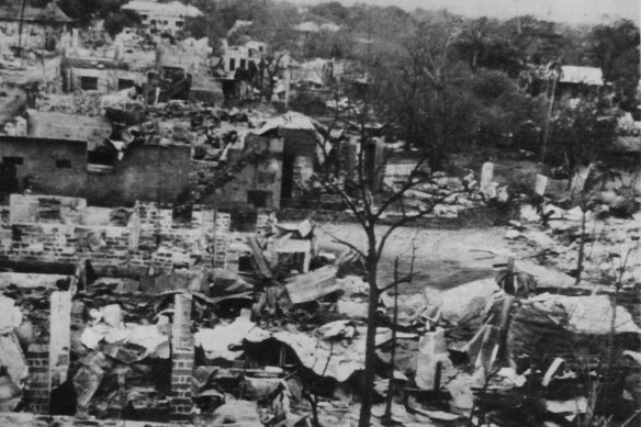 One of the last pictures of a battered Bataan before its surrender to Japanese forces.