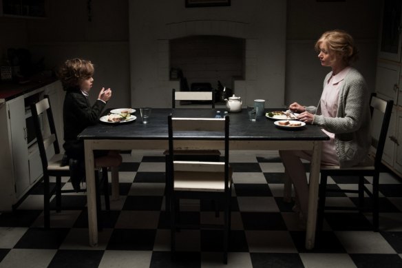 Noah Wiseman and Essie Davis in The Babadook.