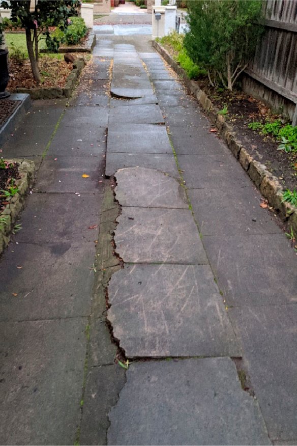 The council offered $30,000 to fix this driveway but required the home owners to sign an “incredibly broad” deed of release that would have cleared the council of all future liability for the entire property.