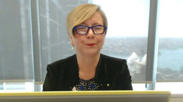 Jane Halton giving evidence to the Crown inquiry on Thursday.