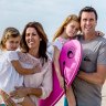 Dan Purdie with his wife Andrea and daughters Emelia and Chloe. 