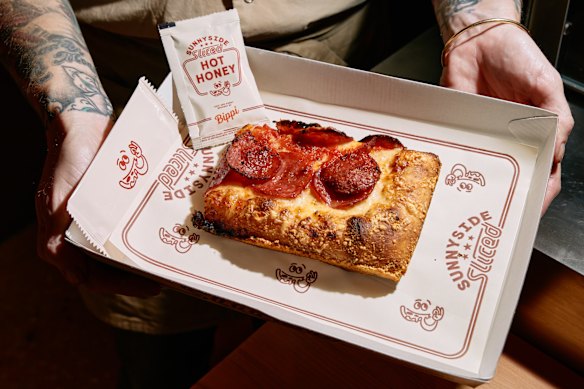 New York-style pizza by the slice is Sunnyside's game.
