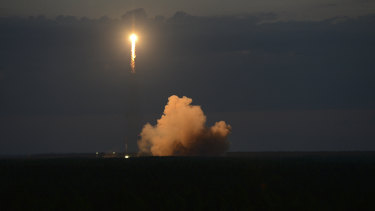 Murky plans in space: a Russian satellite launch in 2018. 