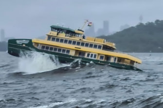 A second generation Emerald-class ferry undergoes testing near the entrance to Sydney Harbour in early March.