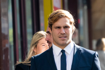 NRL star Jack de Belin is awaiting the jury’s verdict.