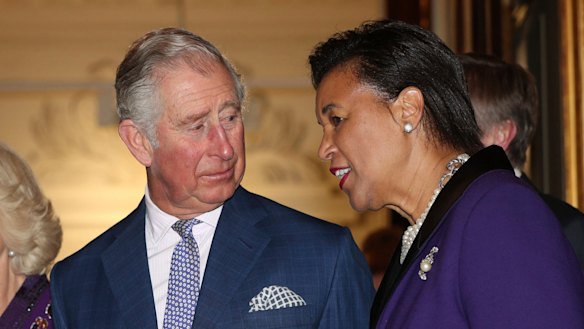 Prince Charles with Commonwealth secretary-general Patricia Scotland, whose future is in doubt.