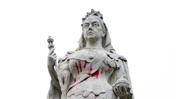 A statue of Queen Victoria was defaced following King Charles’ coronation.